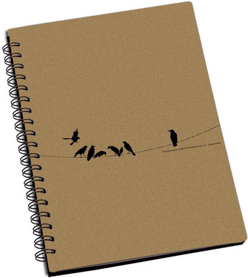 

ShopMantra A5 Notebook(Birds On Wire Designer Spiral Notebook, Multicolor, Pack of 2)