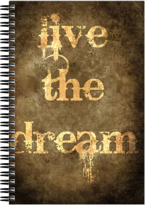 

Art Emporio A5 Notebook(Live the Dream, Multicolor)