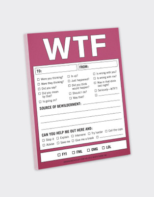 

Knock Knock A4 Note Pad(WTF, Multicolor)