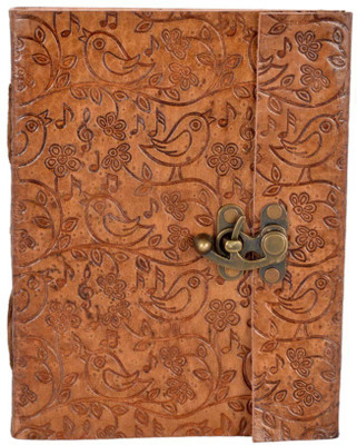 CRAFT CLUB leather diary with emboos Regular Diary unruled 200 Pages(copper)