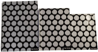 

Notex A4 Notebook(IKAT CIRCLE, Silver, Pack of 3)