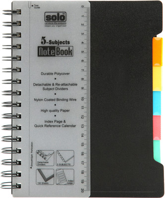 

Solo B5 Notebook(Management 5 Subjects (Set of 2), Black)