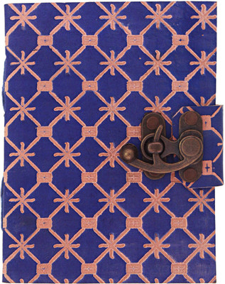 

Craft Club A6 Diary(Leather Embossed Diary With C- Lock, Blue)