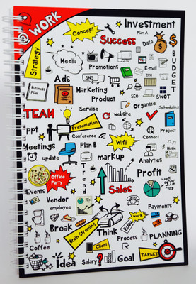 

Blitzen A5 Notebook(Personal Diary A5 SB, White, Black), Black;white