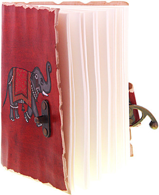 

Craft Club Regular Diary(Elephant Print And Deckle Edge Border, Brown)