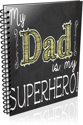 VenTechno MY DAD A5 - Diary (Spiral Bound) A5 Diary Unruled 180 Pages(Multicolor)