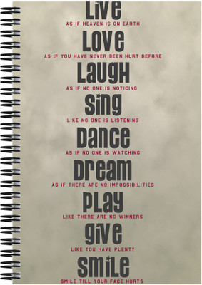

Art Emporio A5 Notebook(Live, Love, Laugh, Multicolor)