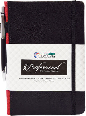 imagine Products Ruled A5 Notebook Ruled 224 Pages(Black)