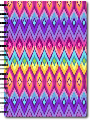 Nourish A4 Size RULED Pages Colourful Graphic Diary A4 Notebook Ruled 75 Pages(Multicolor)