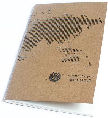

Ink and Graphite A5 Notebook(Kraft Series - Never Give Up, Brown)