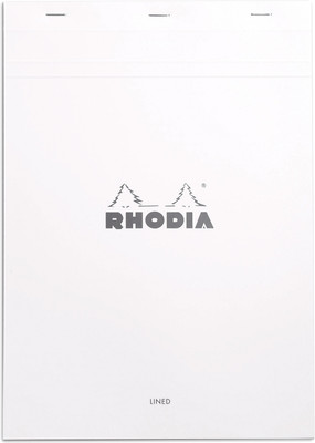 

Rhodia A4 Note Pad(Basics White - No. 18 - A4 - 297 mm x 210 mm, Multicolor)