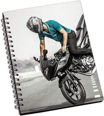 

Rangeele Inkers A5 Notebook(Biker Stunt On Road, Multicolor)