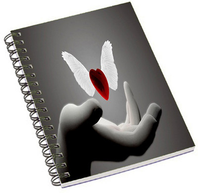 

Shopmania A5 Notebook(Flying Heart, Multicolor)