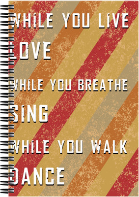 

Art Emporio A5 Notebook(Love, Sing, Dance, Multicolor)