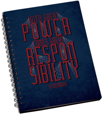 

Rangeele Inkers A5 Notebook(Spiderman Great Powers Quote, Multicolor)