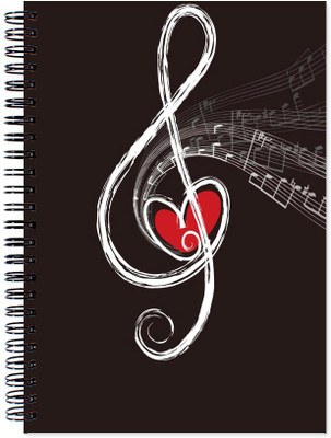 

VenTechno A5 Diary(Music Theme Wirebound Ruled Paper Sheets Personal and Office Stationary Notebooks Diary, Multicolor)