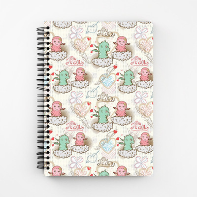 

RAYITE A5 Diary(Cute Dragon Love, Multicolor)