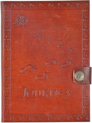 

Hare Krishna Handicrafts Regular Diary(Journey Emboss handmade leather Diary, Brown)