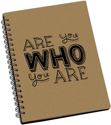 

ShopMantra A5 Notebook(You Are Who You Are Designer Spiral Notebook, Multicolor, Pack of 2)