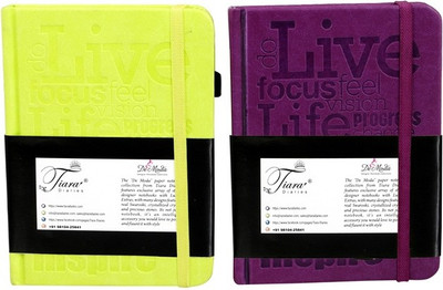 

Tiara Diaries A6 Diary(Italian Leather Notebook Pack Of 2, Multicolor)