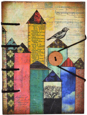 Craft Club Regular Diary(handcraft diary bird print in special binding, Multicolor)