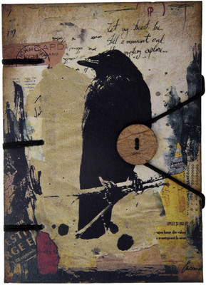 

Craft Play A5 Diary(Special Binding Crow Bird with Button, Multicolor)