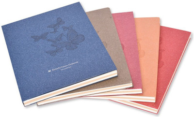 

Enwraps Regular Notebook(EG Series - Engraved Butterfly MC, Multicolor, Pack of 5)