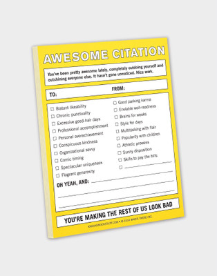 

Knock Knock A4 Note Pad(Awesome Citation, Multicolor)
