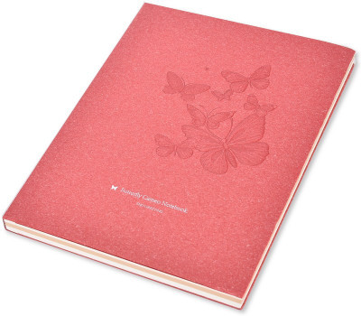 

Enwraps Regular Notebook(EG Series - Engraved Butterfly RD, Red)