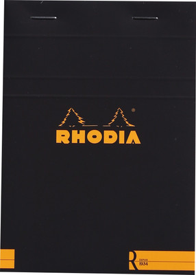 

Rhodia A6 Note Pad(Basics Black R Stapled - No. 13 - A6 - 148 mm x 105 mm, Black)