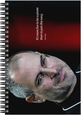 

Art Emporio A5 Notebook(Steve Jobs - Fun to be a Pirate, Multicolor)