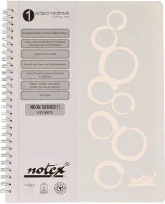 

Notex B5 Diary(NEON SERIES - SINGLE SUBJECT NOTEBOOK, White)