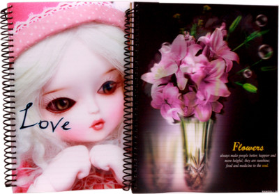 Gathbandhan A4 Notebook(3D, Pink, Purlle)
