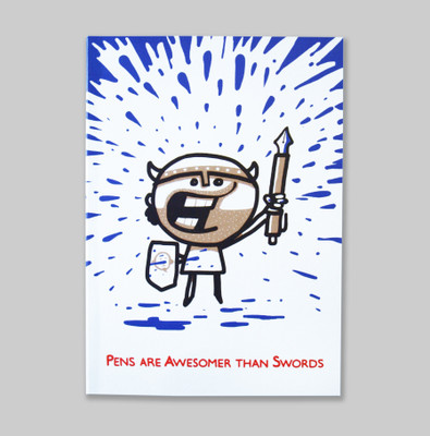 

Chimp A6 Notebook(Pens are Awesomer, White)
