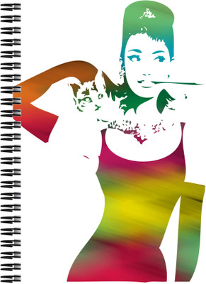 

Art Emporio A5 Notebook(Audrey Hepburn Breakfast at Tiffany Texture, Multicolor)