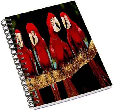 

Shopmania A5 Notebook(Red Macaw, Multicolor)