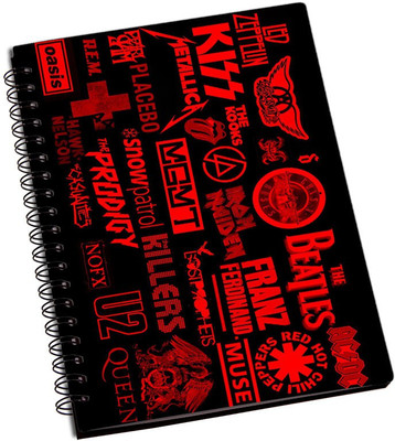 

Rangeele Inkers A5 Notebook(Rock Metal Logos, Multicolor)