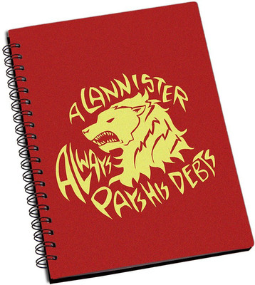 

Rangeele Inkers A5 Notebook(A Lannister Quotes, Multicolor)