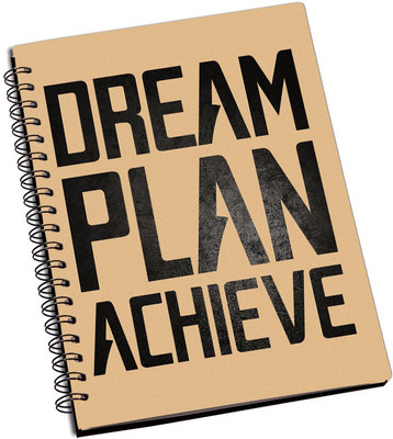

ShopMantra A5 Notebook(Dream Plan Achieve Design Designer Spiral Notebook, Multicolor, Pack of 2)