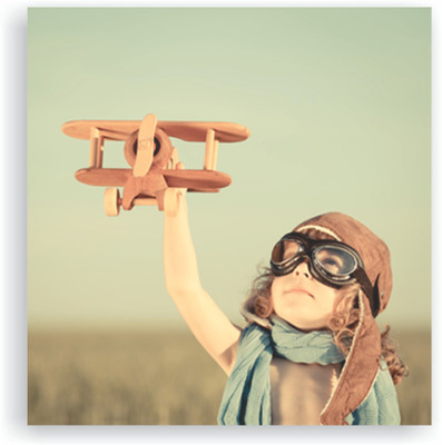 

Goodwork Regular Notebook(Girl with aeroplane, Multicolor)