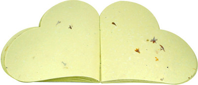 

R S Jewels Regular Diary(Recycled Handmade Paper Heart Shape Notepad, Yellow)