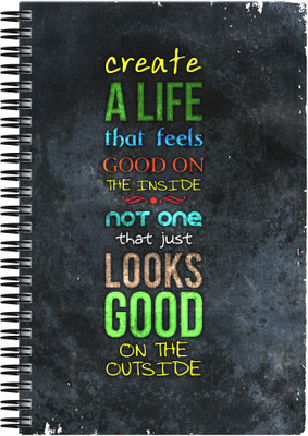 

Art Emporio A5 Notebook(Create a Life thats Good, Multicolor)