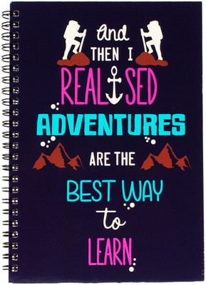

The Crazy Me A5 Diary(Adventure is the best way to learn Spiral, Multicolor)