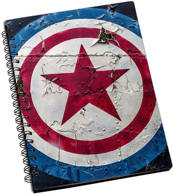 

Rangeele Inkers A5 Notebook(Captain America Shield Print, Multicolor)