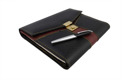 

COI A4 Diary(UNIQUE BLACK AND BROWN FOLDER DIARY 2017 WITH LOCK AND PEN, BLACK AND BROWN)