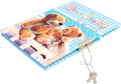 

COI A6 Diary(KIDS SECRET BLUE TEDDY BEAR SMALL NOTEBOOK WITH LOCK KEEP YOUR SECRETS SAFE,PERSONAL DIARY, Blue)
