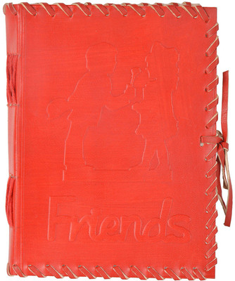

Hare Krishna Handicrafts Regular Diary(Friends Emboss Handmade Paper Leather Diary, Red)