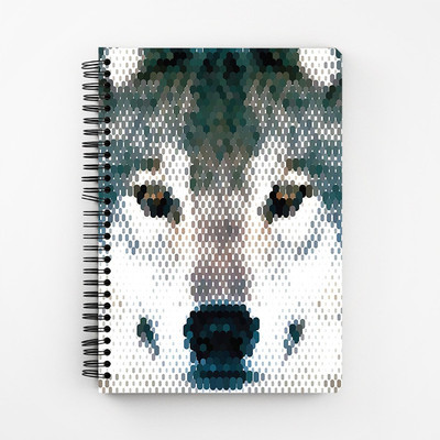 RAYITE A5 Diary(The Wolf Abstract, Multicolor)