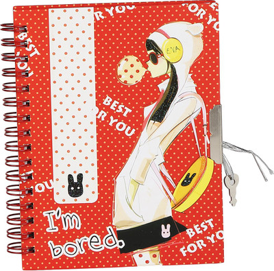 BJ A5 Notebook(Contemporary, Red, White)