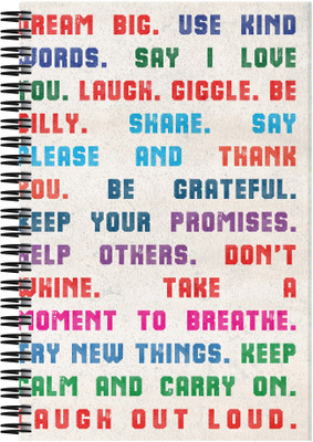 

Art Emporio A5 Notebook(Dream Big, Say Kind Words, Multicolor)